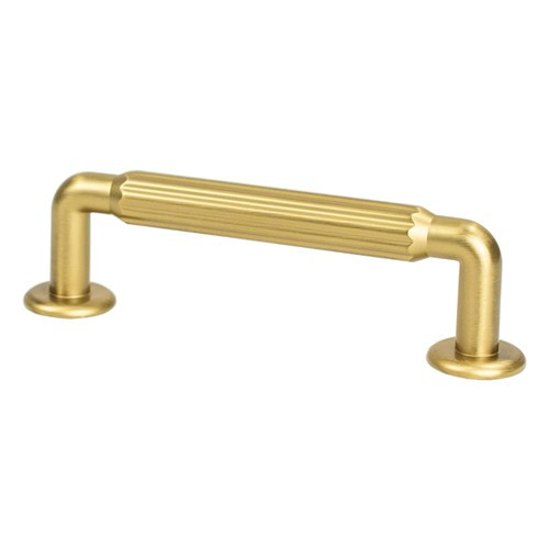 Berenson, Cannelee, 3 3/4" (96mm) Straight Pull, Modern Brushed Gold