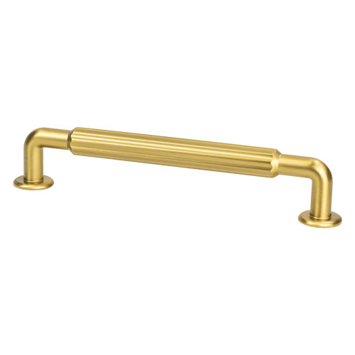 Berenson, Cannelee, 6 5/16" (160mm) Straight Pull, Modern Brushed Gold