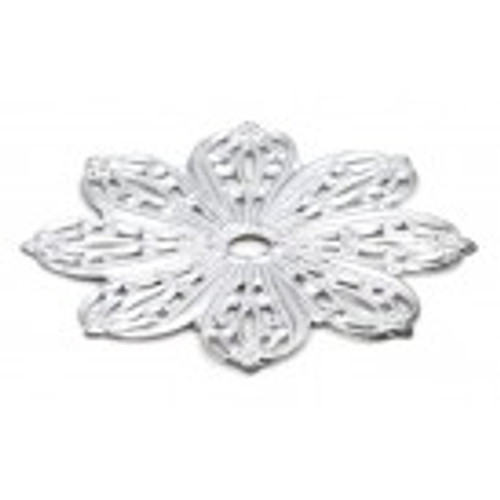 Cal Crystal, Backplates, 1 3/4" Flower Knob Backplate, Polished Chrome