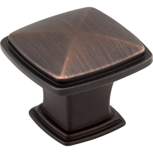 Jeffrey Alexander, Milan 1, 1 3/16" Square Knob, Brushed Oil Rubbed Bronze