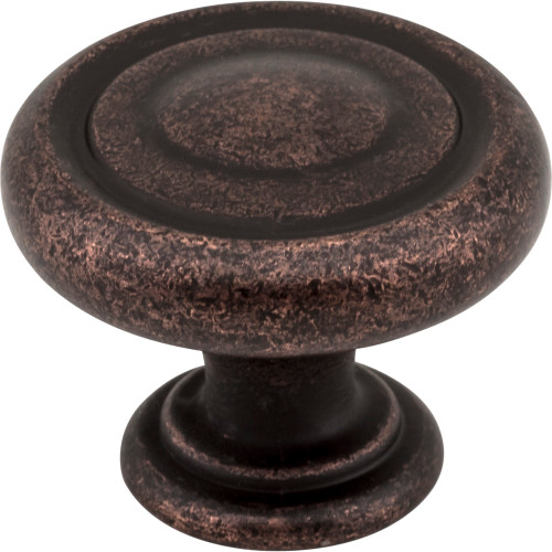 Jeffrey Alexander, Bremen 1, 1 1/4" Round Knob, Distressed Oil Rubbed Bronze
