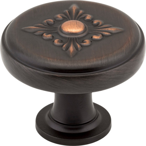 Jeffrey Alexander, Lafayette, 1 3/8" Baroque Round Knob, Brushed Oil Rubbed Bronze