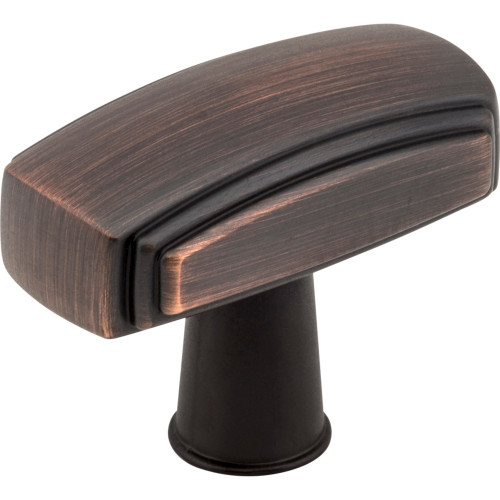 Jeffrey Alexander, Delgado, 1 9/16" Rectangle Knob, Brushed Oil Rubbed Bronze