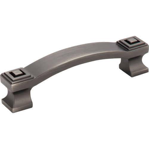 Jeffrey Alexander, Delmar, 3 3/4" (96mm) Curved Pull, Brushed Pewter