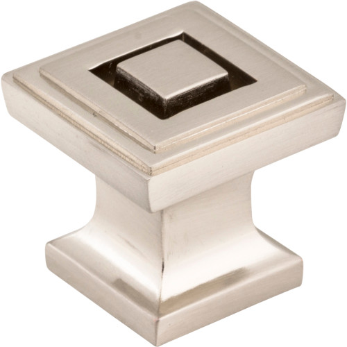 Jeffrey Alexander, Delmar, 1" Square Knob, Satin Nickel