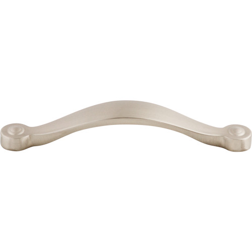 Top Knobs, Asbury, Saddle, 5 1/16" (128mm) Curved Pull, Brushed Satin Nickel