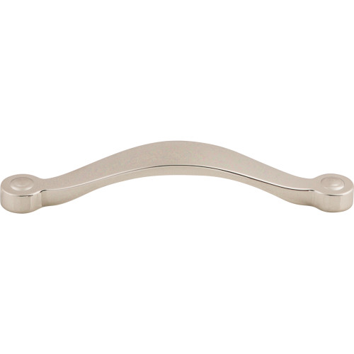 Top Knobs, Asbury, Saddle, 5 1/16" (128mm) Curved Pull, Polished Nickel