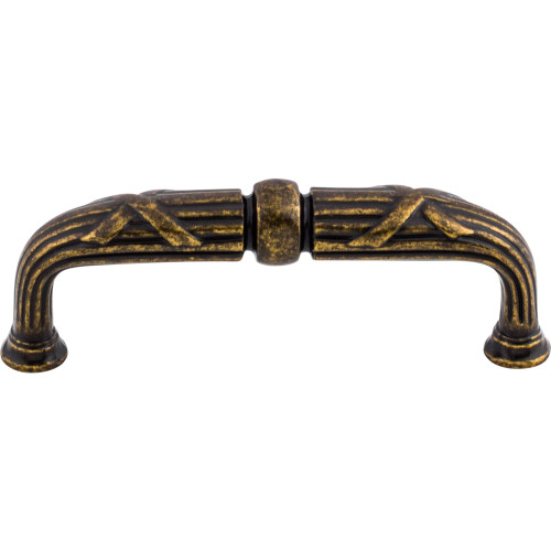 Top Knobs, Edwardian, Ribbon and Reed, 3 3/4" (96mm) Straight Pull, German Bronze