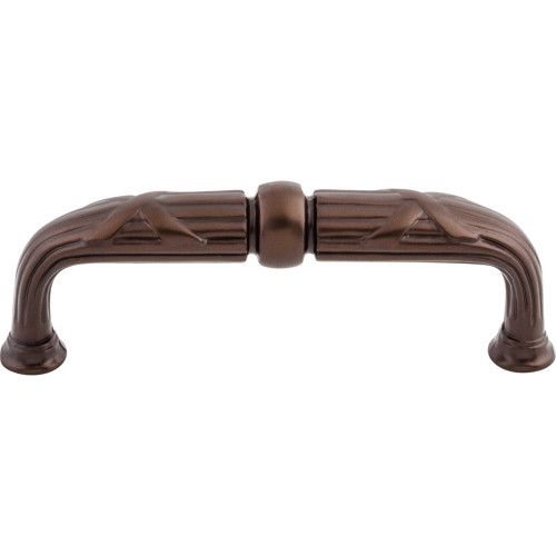 Top Knobs, Edwardian, Ribbon and Reed, 3 3/4" (96mm) Straight Pull, Oil Rubbed Bronze