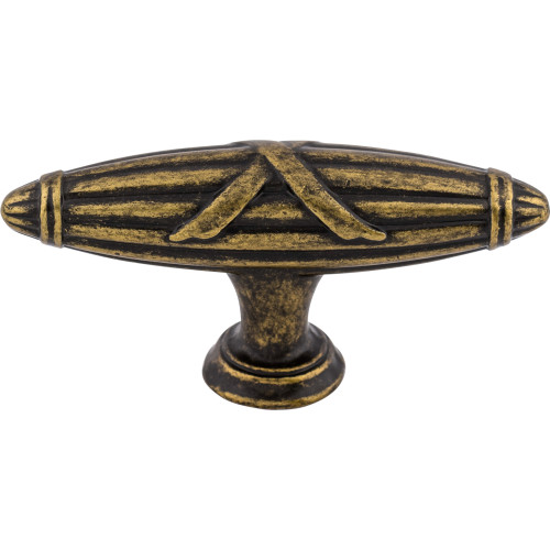 Top Knobs, Edwardian, Ribbon and Reed, 2 3/4" Pull Knob, German Bronze