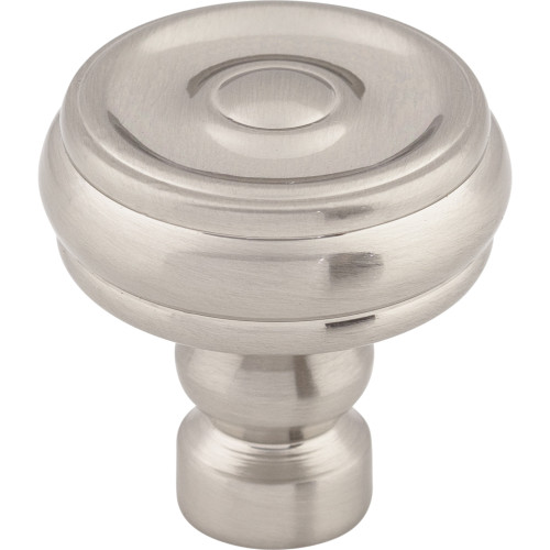 Top Knobs, Devon, Brixton, 1 1/4" Round Knob, Brushed Satin Nickel