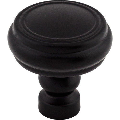 Top Knobs, Devon, Brixton, 1 1/4" Rim Design Round Knob, Flat Black