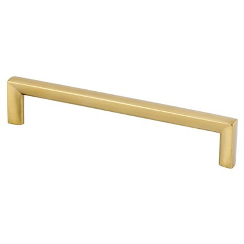 Berenson, Metro, 6 5/16" (160mm) Square Ended Pull, Modern Brushed Gold