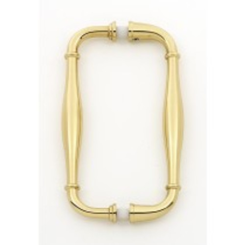 Alno, Charlie's Collection, 6" Back-to-Back Pull, Polished Brass