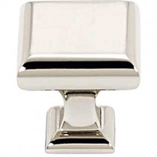 Alno, Manhattan, 1" Square Knob, Polished Nickel