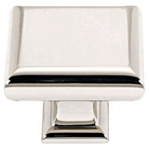 Alno, Manhattan, 1 3/4" Square Knob, Polished Nickel