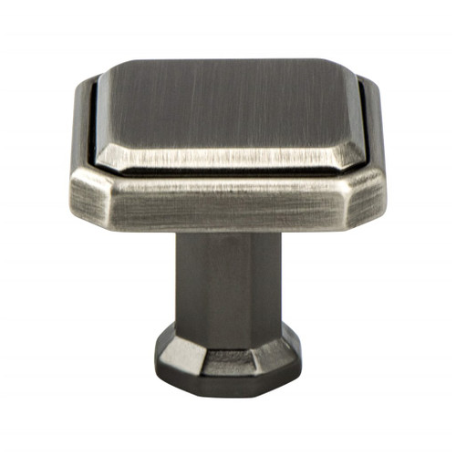 Berenson, Harmony, 1 3/16" Square Knob, Vintage Nickel