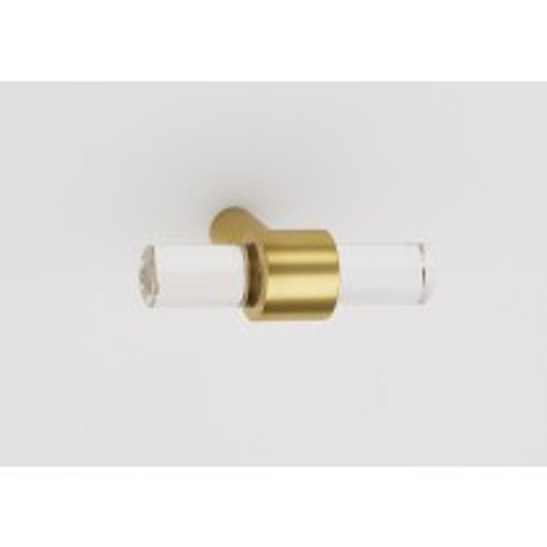 Alno, Acrylic Contemporary, 1 3/4" Pull Knob, Polished Brass