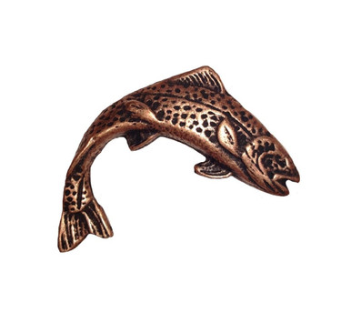 KB00270-2800 Buck Snort Fish Jumping Trout Right Knob Copper Ox