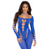 Leg Avenue Opaque Cut Out Footless Bodystocking - One Size