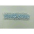 Elegant Moments Satin Leg Garter - One Size - Baby Blue With White Lace
