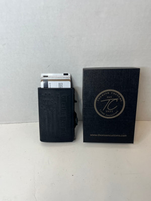 1776 Black American Flag Leather Pop Up Wallet