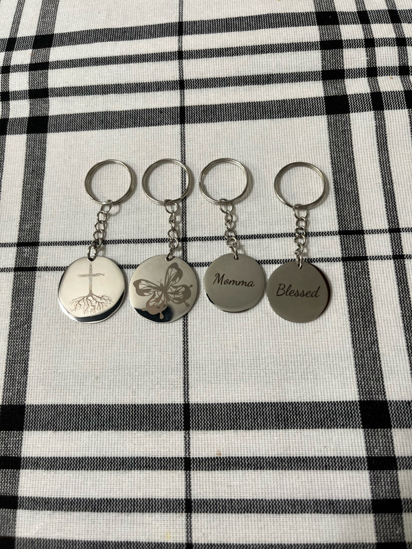 Polished Stainless Steel Keychains