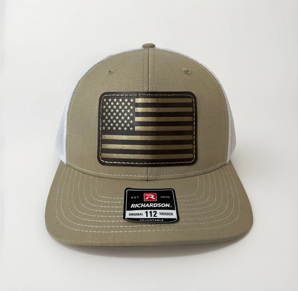 Patriotic Richardson 112 Trucker Hat Collection – Laser-Engraved Flag Patch