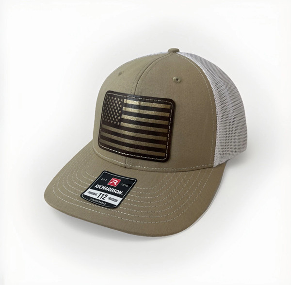 Patriotic Richardson 112 Trucker Hat Collection – Laser-Engraved Flag Patch