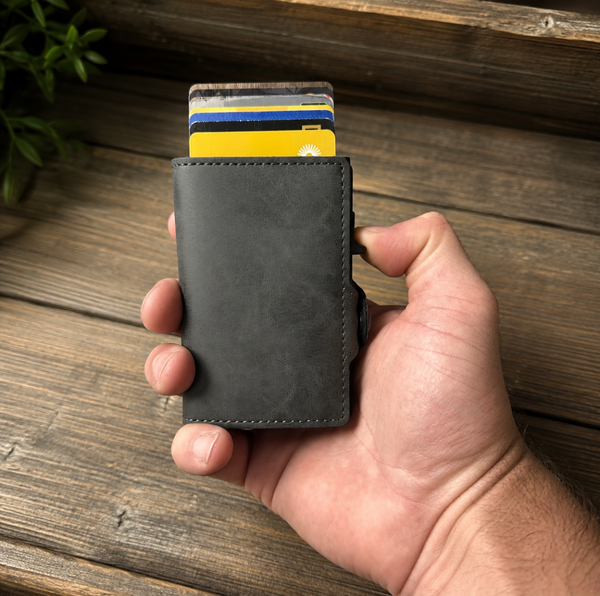 Nurse American Flag Gray Leather Pop Up Wallet
