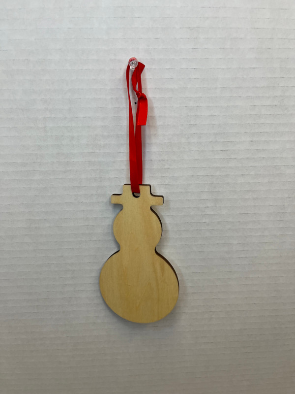 Wooden Snowman Ornament