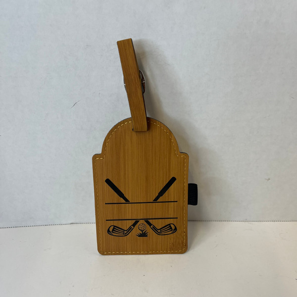 Personalized Golf Tee Holder Tag I Engraved Leather Golf Gift for Men | Custom Golf Bag Tag | Golf Accessories | Groomsmen Gift