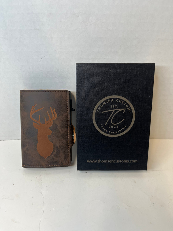 Buck Deer Leather Pop Up Wallet