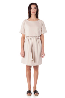 Short Sleeve Cotton Dress W/ Belt