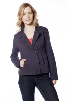 Fitted Jacket with Asymmetric Zipper