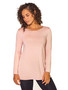 Long Sleeve Flare Modal Crew Neck Top Long Sleeve Flare Modal Crew Neck Top