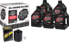 V Twin Syn Oil Change Kit M8 Black Filter