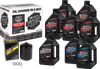 V Twin Syn Oil Change Kit M8 Black Filter