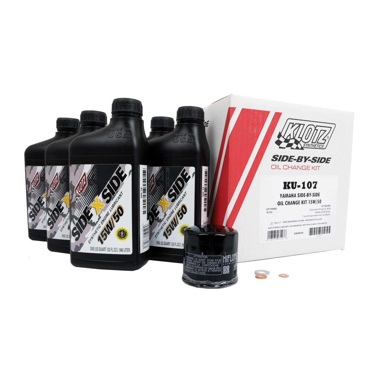 Sidexside Oil Change Kit 15w50 /W Oil Filter Yam