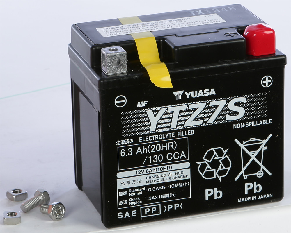 YUASA BATTERY YTZ7S SEALED FACTORY ACTIVATED - Selkirk Snowbike