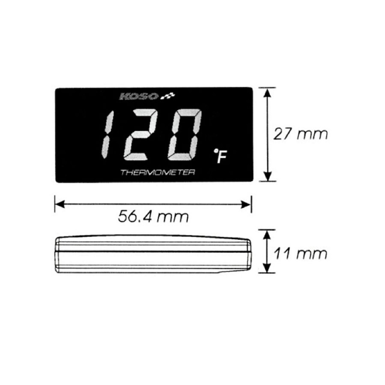 Super Slim Style Temperature Gauge by Koso