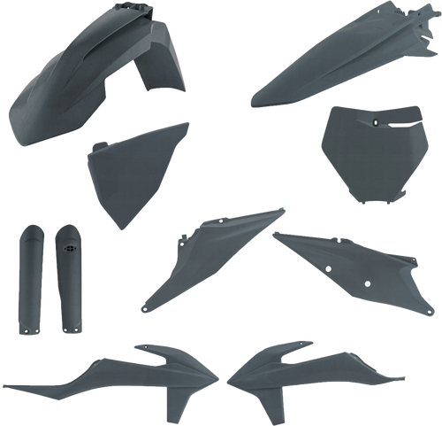 Full Plastic Kit Ktm Grey Metallic 125-450SX/XC/F Full Plastic Kit Ktm Grey Metallic 125-450SX/XC/F