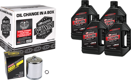 V Twin Syn Oil Change Kit Tc Chrome Filter