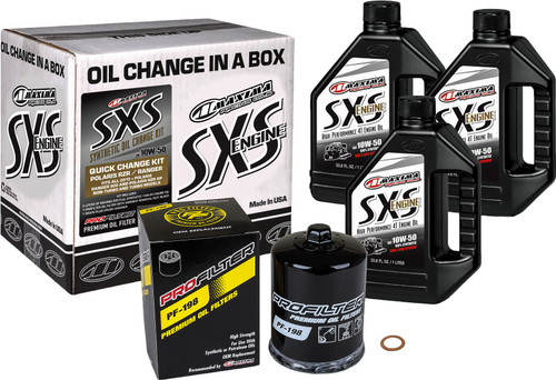 Sxs Oil Quick Change Kit 10w50 With Black Oil Filter