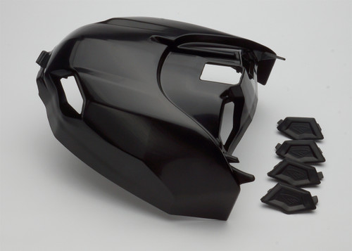 Vented Air Box Cover W/Plugs   Black