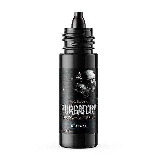 Quantum Gold Label Tattoo Ink - Purgatory by Paul Booth - Gray Wash Mid Tone