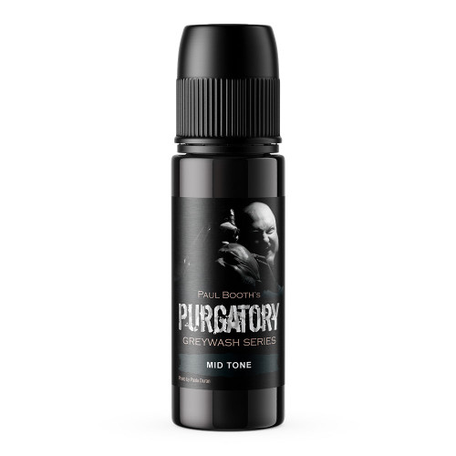 Quantum Gold Label Tattoo Ink - Purgatory by Paul Booth - Gray Wash Mid Tone - Original
