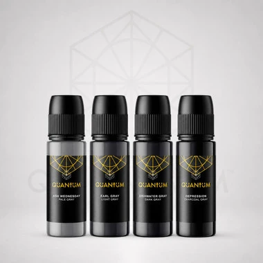 Quantum Original Black & Yellow Tattoo Ink - 4 Shades of Gray Set