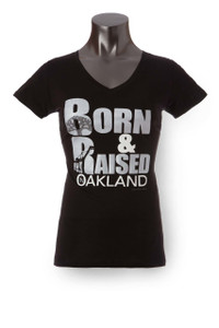 Born and Raised Women's V-Neck Tee