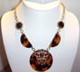 Brown Tiger and Diamond Necklace